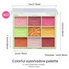 9Colors Glitter&Matte Eyeshadow Palette, Glitter Shimmer Sparkly Eye Shadow Palette Makeup, Warm Pastel Eyeshadows Palette Long Lasting Waterproof Naturing-Looking Women Girls Eye Shadow (3#)