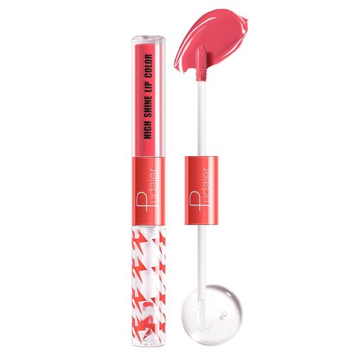 Marine Forest High Shine Lip Gloss with Clear Fixed Color Lip Oil, Up to 24 Hours Long Lasting Dual Ended Liquid Lipstick, Lightweight and Non Sticky, 0.1 Oz (10)