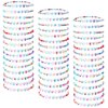 Otuuz 48 Pcs Colorful Kids Friendship Bracelet Set Adjustable Beads Bracelets Cute Friendship Princess Pretend Play Bracelet Stretch Beaded Bracelet Preppy Bracelets Set for Girls Women (Exquisite)