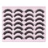 False Eyelashes Russian Strip Lashes Fluffy Fake Eyelashes Extension D Curl Wispy Handmade Soft Reusable 14 Pairs Lashes Pack