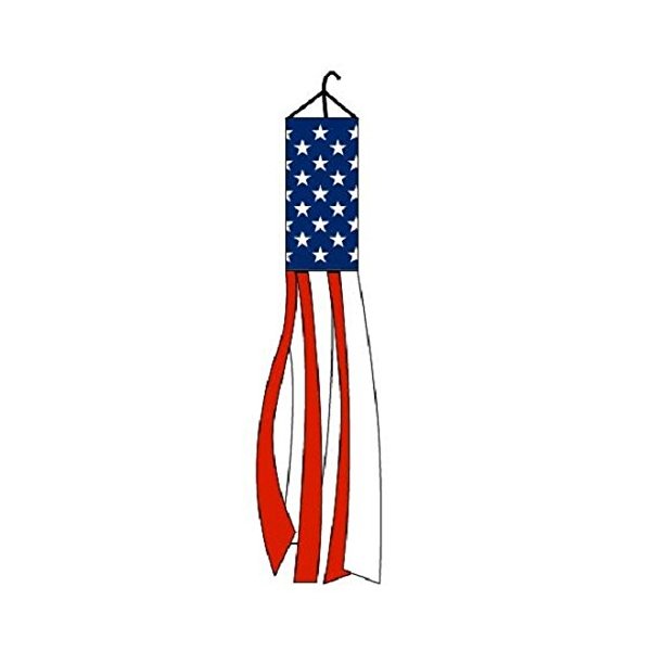 Home and Holiday Flags USA Windsock American Red White Blue Outdoor United States Patriotic US Decor