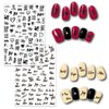 8 Sheets Letter Nail Art Sticker Heart Lips Nail Decals Self-Adhesive Design Stickers Letters Alphabet Hearts Lips Nail Stickers for Women Girls Valentines Day Nail Decoration DIY Manicure Tips