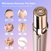 Facial Hair Remover for Women, Painless Womens Facial Hair Remover with 2 Replacement Heads, Lipstick-Sized, USB Rechargeable, Facial Hair Remover for Upper Lip,Chin,Peach Fuzz,Mustache