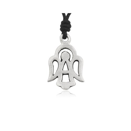 Symbol Angel Pewter Silver Charm Necklace Pendent Jewelry