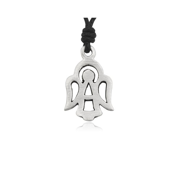 Symbol Angel Pewter Silver Charm Necklace Pendent Jewelry