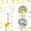 HKACSTHI 30 Pieces Duck Keychain Rubber Duck Keychain Resin Duck Keychain Mini Duck Keychains for Cruising 3D Duck Chains Duck Charms Pendant Accessories Duck Party Favors