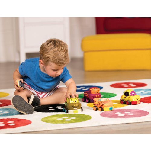 B. toys- Soft Vehicles Pull Back Cars- Kid Powered cars for toddler- 12 months +