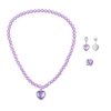 Topney Little Girls Princess Costume Accessories Set - with Princess Dress Up Handbag, Necklaces, Rings, Earrings (Purple Heat)