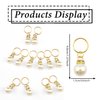 NAISKA 12PCS Gold Pearl Shiny Hair Accessories: Braid Clips, Dreadlock Accessories, Wedding Hair Pins with Crystal Rhinestones, Hair Jewelry for Women Cuffs, Charms, Rings