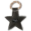 Pavilion Gift Company Best Ever Star Shaped Sturdy Canvas Tug of War Dog Toy, 9", Grey, White, Tan