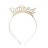 Pejlnd Retired Gold Rhinestone Tiara Crown Headband - 1Pcs Hairband for Retirement Party Supplies, Retirement Gifts for Women