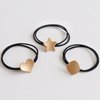 UaiUya 6pcs Metal Hair Ties,Hair Ties Bracelets,Womens Elastic Hair Tie With Star Heart Square