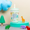 Zak Designs Kelso Toddler Cups For Travel or At Home, 12oz Vacuum Insulated Stainless Steel Sippy Cup With Leak-Proof Design is Perfect For Kids (Safari)
