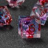 Fugacity DND Dice Set,Handmade Sharp Edge 7 Piece Resin Dice-Dungeons and Dragons Polyhedral Dice Set, D&D Dice Set with Gift Dice Case for RPG MTG Table Games (Stared Blue)