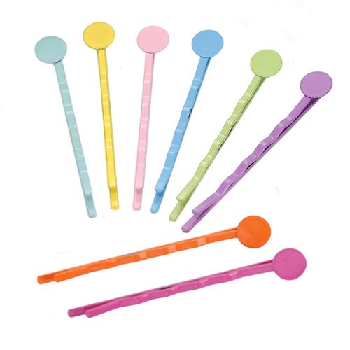 80Pcs Bright Color Bobby Pins Cute DIY Hair Bob Pins Wave Clips Decorative Hair Pin Accesories for Lady Women Girls, 56MM