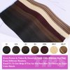 Tape in Hair Extensions Human Hair Color Chocolate Brown and Caramel Blonde Remy Hair 12 Inches 20pcs 40g/pack Straight Seamless Skin Weft Tape in Human Hair Extensions(12inch,#4p27,40g)