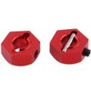 Hobbypark Aluminum 12mm Hex Wheel Hubs for Traxxas 1/10 2WD Slash, Rustler, Stampede,Hop-ups Replacement of Part 1654 3654 (4pcs) (Red)