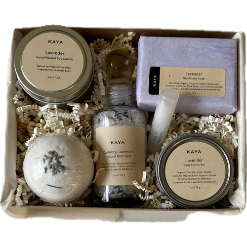 Lavender Bath and Body Gift Set | Handmade, All Natural | Spa Gift for her | Mother's Day Gift