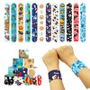 48 Pcs Slap Bracelets for Kids Pirate Party Favors Toys Slap Bracelets Bulk Snap Bracelet for Boys Birthday Party Supplies Classroom Prizes Exchanging Gifts Christmas Easter Halloween Holiday Gifts