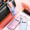 Pengxiaomei 3 Pcs Chapsticks Holder Keychain Stocking Stuffers for Women Lip Balm Holder Chapsticks Keychain Holder for Lipstick (Pink, Blue, Grey)