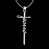 The Positive Christian Jesus Cross Necklace - Adjustable 20" Stainless Steel Jesus Necklace - Silver Christian Jewelry - Faith Jewelry Gift for Christmas, Wedding, Anniversary