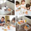 Diinokiy 200Pcs Dollhouse Miniature Food Drinks Bottle Cooking Toys Kitchen Accessories Mini Play Fake Resin Pretend Game Party Tableware Bread Cake Ice Cream 1/12 Doll House Landscape
