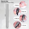 ZIRATONES Cat Eye Magnet for Nails, 5.9inch Super Long Double-head Nail Polish Magnet Pens Magnet Stick 3D Magnetic Cat Eye Gel Polish Nail Art Tool, for Home DIY, Salon, Studio