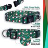 Native Pup Christmas Dog Collar (Medium, Santa & Reindeer)