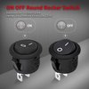 DaierTek ON Off Round Rocker Switches SPST 20mm Mini 12 Volt DC Mini Circle Toggle Switch 12V for Car Automotive RV 2 Pin Switch 120V Wired KCD1-5Pack