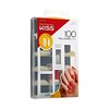KISS 100 Full-Cover Nails, Press-On Nails, Nail glue included, 'Active Oval' Shape, Clear, Medium Size, Oval Shape, Includes 100 Nails, 3g Maximum Speed Nail Glue