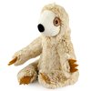 Giftable World 9 Inch Plush Pet Toy Sitting Tan Two Tone Sloth with Squeaker Dog Chew Toy