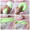 MEIEST 4 PCS Colorful Dumpling Stress Balls Fidget Sensory Toy,Squeeze Dough Ball Stress Relief Hand Toy,Bun with Food Steamer Stretchy Desk Toys
