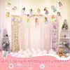 Affrolling 4 Pcs Fairy Party Decorations Fairy Party Banner Flower Fairy Hanging Banners Fairy First Birthday Party Favors Fairy Cutout Decorations for Fairy Tale Theme
