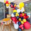 Red Black Yellow Balloon, 60 Pcs 12 Inches Cartoon Game Balloons for Kids Cartoon Theme Anniversary Birthday Baby Shower Engagement Party Decorations