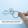 BAZIC Loose Leaf Binder Ring 1.5", Book Rings Binder Rings, Nickel Plated Steel Metal Ring for Flash Cards, Index Card, Keychain (8/Pack), 1-Pack