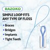 RAZOKO Floss Threaders | Dental Floss Threaders for Braces, Bridges, and Implants |210PCS (Pack of 3)