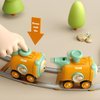 QULEWUU Press and Go Cars Toys for Toddlers Over 18 Months, Dog and Elephant Cartoon Cars with Surprise Whistle, Pull Back Cars for Boys Girls Kids Ages 2 3 4 5 Years Old (Type-B)