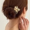 2 PACK Gold Small Side Hair Combs, Side Comb Hair Decorative Hair Comb, Retro Pearl Metal Hair Comb Clips, Flower Hair Accessories, for Bride, Party, Prom