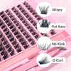 Lifernilash DIY Natural Lash Extension Kit 120Pcs Lash Clusters Kit Wispy Eyelash Extensions 10-14MM Individual Lashes Extensions with Lash Glue and Eyelash Extension Tweezers (Nneka)
