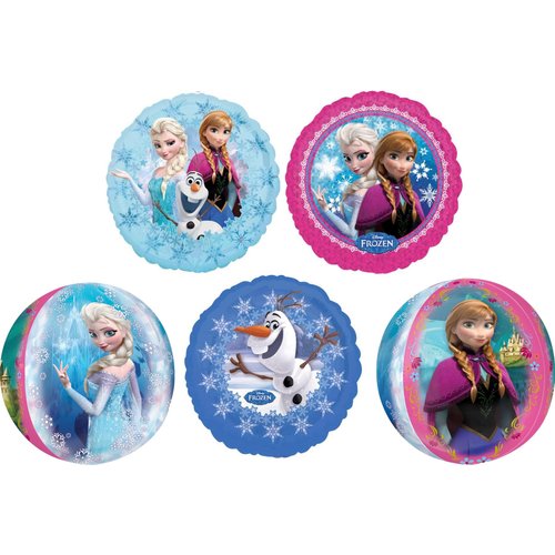 Anagram Frozen Elsa Anna and Olaf 5pc Birthday Party Supplies Balloon Bouquet Decorations, BQ_4233