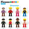 PicassoTiles Magnetic Figures 8 Piece Character Action Figure Toddler Toy Set Magnet Expansion Variety Pack Play People Add-ons STEM Learning Kit Pretend Playset for Construction Building Block PTA03