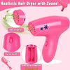 Gifts2U Hair Salon Toys for Girls, Girl Beauty Salon Playset Pretend Hair Styling Set with Blow Dryer, Barber Costume Apron, Scissors Styling Manu, Fake Money and Functional Stylist Accessories.
