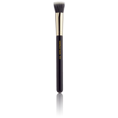 Bdellium Tools Professional Makeup Brush - Maestro Series 953 Duet Fiber Foundation - With Soft Synthetic Fibers, For Easy and Precise Application (Black, 1pc)