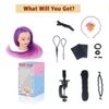 Mannequin Head with Hair, Beauty Star Doll Head for Hair Styling, 29.5" Long Syntheic Hair Cosmetology Hairdressing Training Practice Manikin Head with Clamp Stand and Braiding Kit for Girls