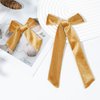 Velvet Hair Bows in 2 Sizes - 5" & 3.5" Soft Ponytail Knot Bows with Alligator Clips for Toddlers and Little Girls - Gold Hair Accessories
