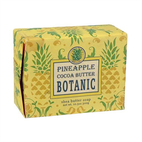 Greenwich Bay Trading Company Shea Butter Soaps with Essential Oils and Natural Extracts 10.5 ounce Block Soap Bar (Pineapple Cocoa Butter)