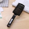 Performore Vented Boar Bristle Styling Hairstreaq Detangling Brush, Single White Brush Anti-Static Detangler, Wet or Dry Use, Fast Blow Drying, Use on Long or Short Hair. (2 Pack, White & Black)