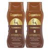 Coppertone Tanning Sunscreen Lotion, Water Resistant Body Sunscreen SPF 8, Broad Spectrum SPF 8 Sunscreen Pack, 8 Fl Oz Bottle, Pack of 2