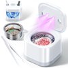 Ultrasonic Retainer Cleaner Machine - Ultrasonic U-V Cleaner for Dentures ligner, Mouth Guards, Braces, Toothbrush Heads, 45kHz Ultrasonic Retainer Cleaner for All Dental Appliances, Jewelry - White