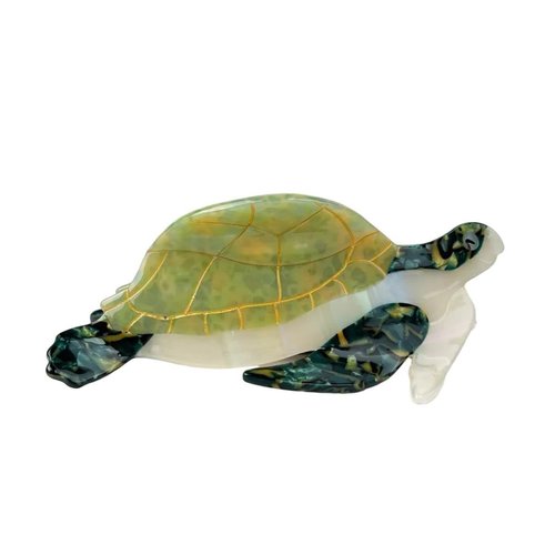 Fantasy Funny Turtle Hair Clip,Acetate Hair Clip,Small Claw Clip for Women,Green, 1 Count (Pack o...